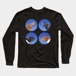 Christmas Rat Designs Long Sleeve T-Shirt